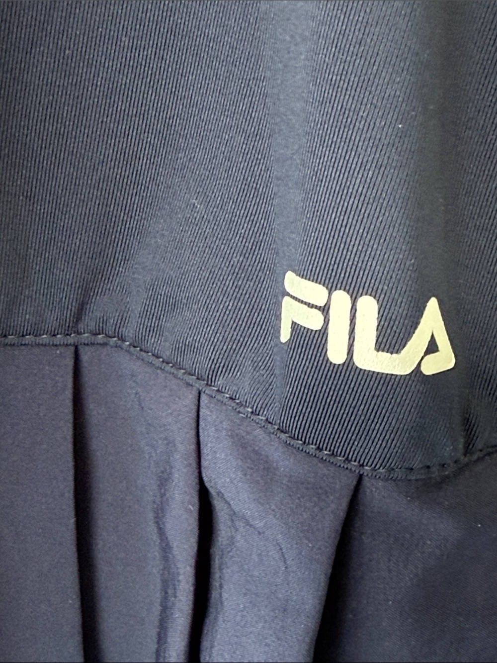 FILA Navy Pleated Athletic Tennis Mini Skirt Skort Attached Shorts-Medium - Picture 7 of 13